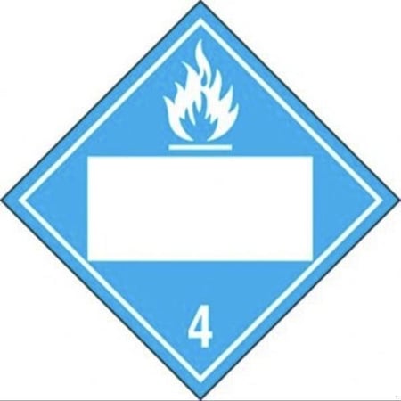 Accuform BLANK DOT PLACARD HAZARD CLASS 4 MPL4DG4BFV10 MPL4DG4BFV10